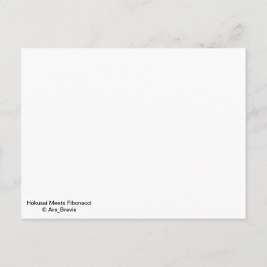 Hokusai trifft Fibonacci, Goldenes Verhältnis Postkarte (Rückseite)