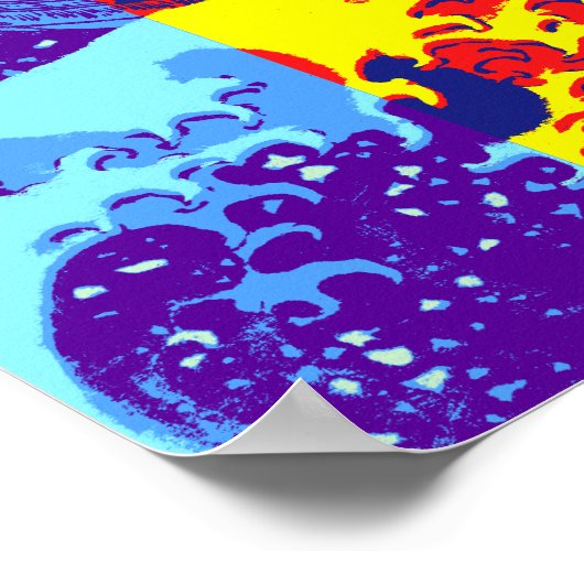 Hokusai trifft Fibonacci, Pop Art Style Poster (Ecke)