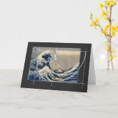 Hokusai trifft Fibonacci, Version Karte (Gelbe Blume)