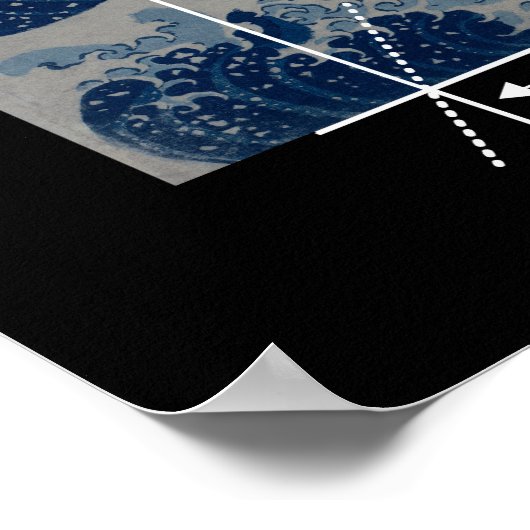 Hokusai trifft Fibonacci, Version Poster (Ecke)