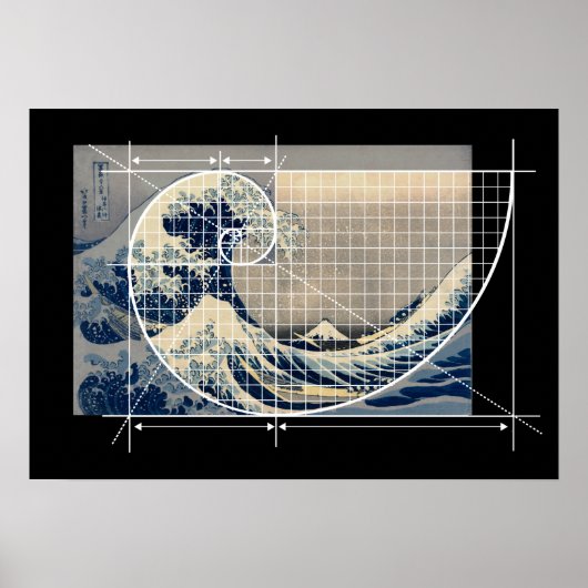 Hokusai trifft Fibonacci, Version Poster (Vorne)
