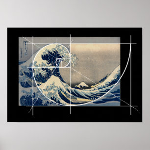 Hokusai trifft Fibonacci, Version Poster