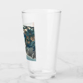 Hokusai Ukiyo-e Japanese Waterfall Landscape Blue Glas (Links)