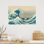 Hokusai - Unter der Welle vor Kanagawa Poster (Küche)