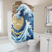 Hokusai Wave Duschvorhang (Beispiel)