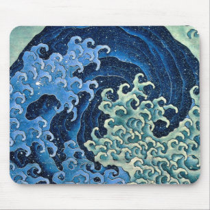 Hokusai Weibliche Welle Japan Vintage Ozean Mousepad