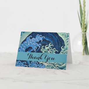 Hokusai Weibliche Welle Vintage Ozean Dankeskarte