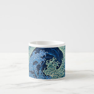 Hokusai Weibliche Welle Vintage Ozean  Espressotasse