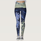Hokusai-Welle 1 Leggings (Vorderseite)