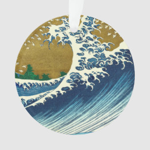 Hokusai-Welle-Muster: Japanische Ukiyo-e-Kunst Ornament