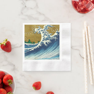 Hokusai-Welle-Muster: Japanische Ukiyo-e-Kunst Serviette