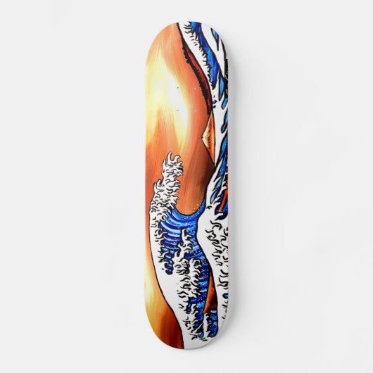 Hokusai Welle Skateboard (Vorderseite)