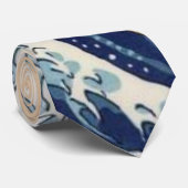 Hokusai Wellen-Krawatte Krawatte (Gerollt)