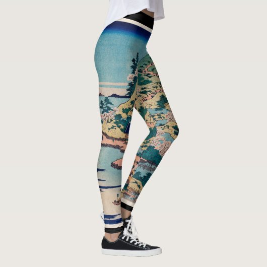 HOKUSAI WOODBLOCK PRINTE Leggings (Rechts)