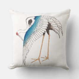 Hokusai's crane kissen