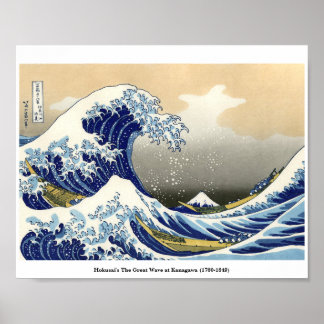 Hokusais Die große Welle vor Kanagawa (1760-1849) Poster
