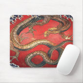 Hokusais Drache Mousepad (Mit Mouse)