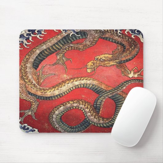 Hokusais Drache Mousepad (Mit Mouse)