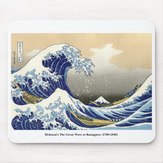 Hokusais Große Welle in Kanagawa (1760-1849) Mousepad (Vorne)
