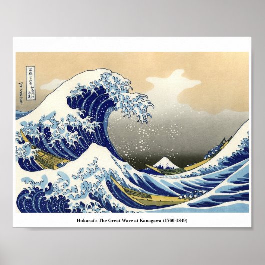 Hokusais Große Welle in Kanagawa (1760-1849) Poster (Vorne)