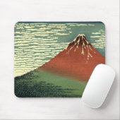 Hokusais Südwind, Clear Sky oder "Red Fuji" Mous Mousepad (Mit Mouse)