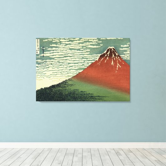 Hokusais Ukiyo-e South Wind Clear Sky oder Red Fuj Leinwanddruck (Insitu (Holzboden))