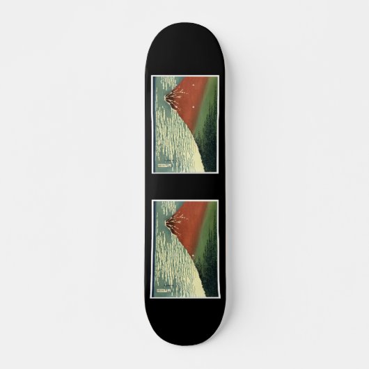 Hokusais Ukiyo-e South Wind Clear Sky oder Red Fuj Skateboard (Vorne)
