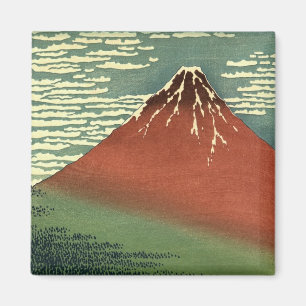 Hokusais Ukiyo-e Südwind, klarer Himmel oder Rote Magnet