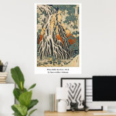 Hokusais Wasserfälle Kirifuri Poster (Heimbüro)