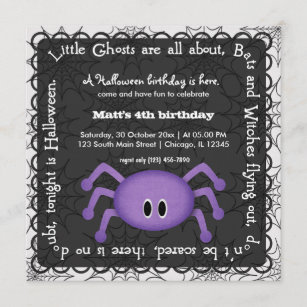 Hokuspokus-Spinnen-Geburtstag Einladung