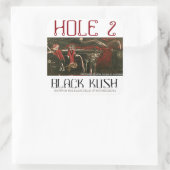HOL 2 SCHWARZ KUSH QUADRATISCHER AUFKLEBER (Tasche)