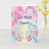 Hol bald Angel Wings Heart Karte (Gelbe Blume)