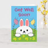 Hol bald Bunny Rabbit Karte (Gelbe Blume)