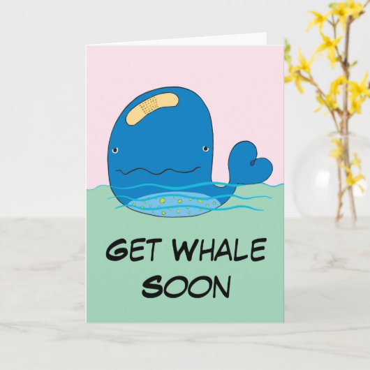 Hol bald Whale Karte (Gelbe Blume)