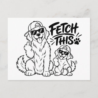 HOL DAS HIER Lustiger Hunde-Vater-Geschenk Lustige Postkarte