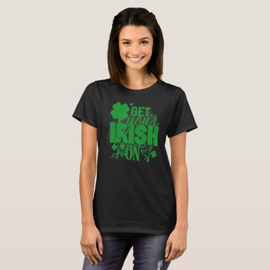 Hol dein Irisch auf St Patricks Kleeblatt Men Wome T-Shirt (Vorne ganz)