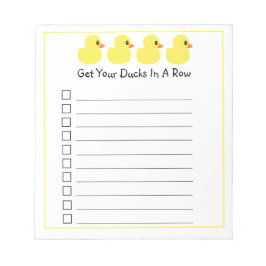 "Hol deine Enten in eine Reihe" Notizblock