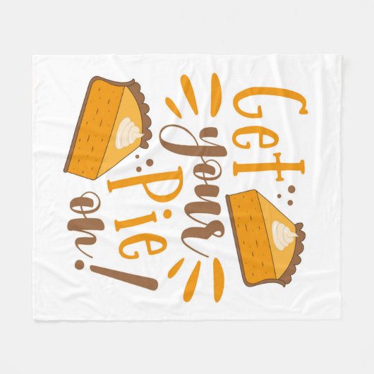 Hol deinen Kuchen an! Fleecedecke (Vorderseite (Horizontal))