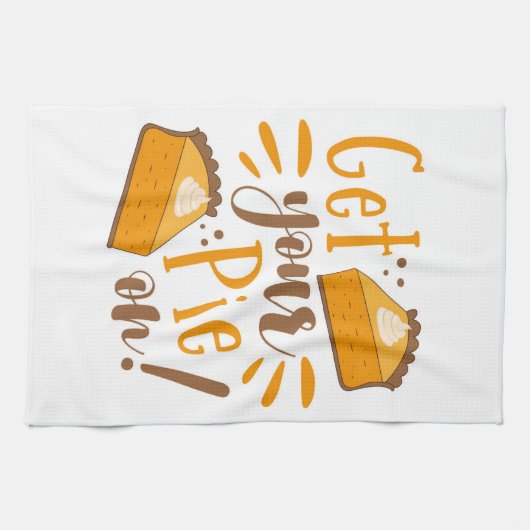 Hol deinen Kuchen an! Geschirrtuch (Horizontal)