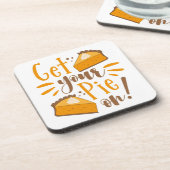 Hol deinen Kuchen an! Getränkeuntersetzer (Linke Seite)