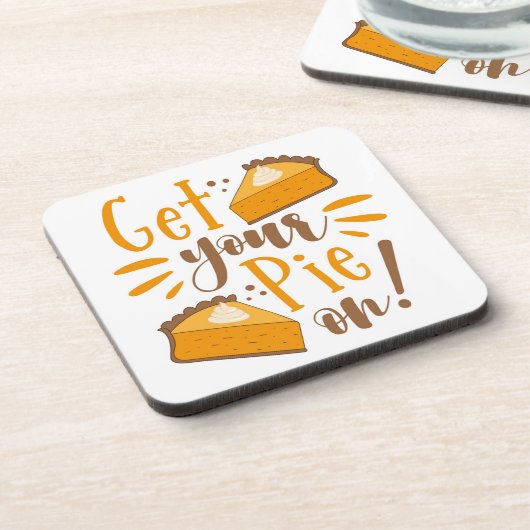 Hol deinen Kuchen an! Getränkeuntersetzer (Linke Seite)