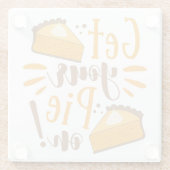 Hol deinen Kuchen an! Glasuntersetzer (Rückseite)