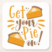 Hol deinen Kuchen an! Rechteckiger Pappuntersetzer (Vorderseite)