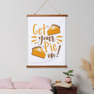 Hol deinen Kuchen an! Wandteppich Mit Holzrahmen