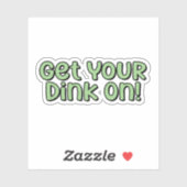 Hol deinen Tinte an! Green Pickleball Aufkleber (Blatt)