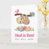 Hol dich bald langsam auf der Unterseite Karte (Gelbe Blume)