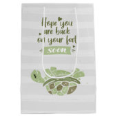 Hol dich bald nach Beileid Modern Mittlere Geschenktüte (Rückseite)