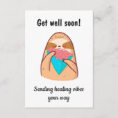 Hol dich bald Niedlich Sloth Begleitkarte (Vorderseite)