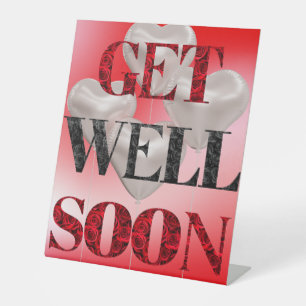 Hol dich bald Pedestal Sign Sockelschild