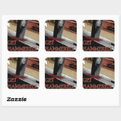 Hol dich! quadratischer aufkleber (Blatt)